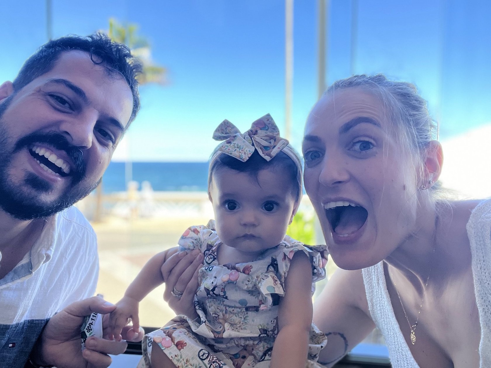 Casal criador da Doulinha com a filha